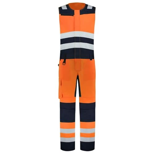 Tricorp 753007 Safety Warnschutz Bicolor Kombihose, 80% Polyester/20% Baumwolle, 100% Nylon (500D) Cordura, 280g/m², Fluorgelb-Tinte, Größe 64 von Tricorp