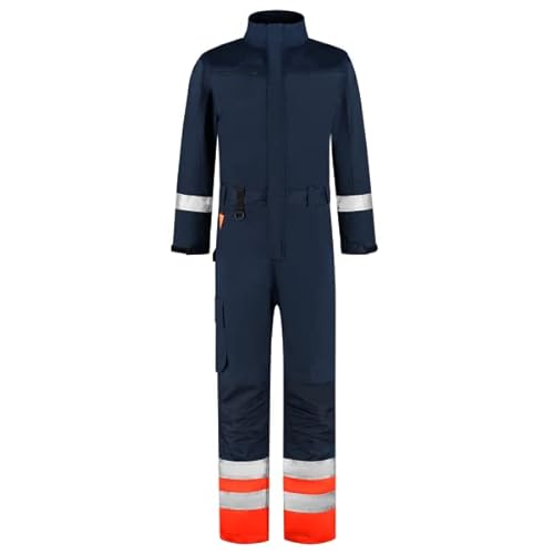 Tricorp 753010 Safety Warnschutz Overall, 65% Polyester/35% Baumwolle, 100% Nylon (500D) Cordura, 280g/m², Tinte-Fluor Orange, Größe 44 von Tricorp