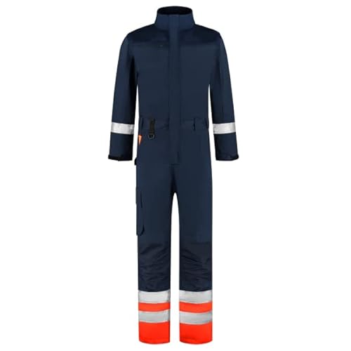 Tricorp 753010 Safety Warnschutz Overall, 65% Polyester/35% Baumwolle, 100% Nylon (500D) Cordura, 280g/m², Tinte-Fluor Orange, Größe 48 von Haas F1 Team