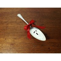 Vintage Weihnachts Dessert Servier Versilbert, Stechpalme Beere Design von TrilliumandFern