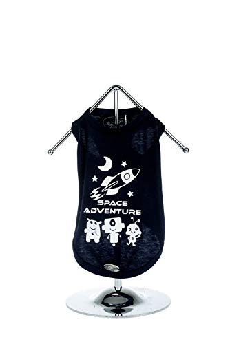 Trilly Tutti Brilli 15-GIACINTOBLUXS JACINTE Tank-Top mit Applikation Vinyl Space Adventure, XS, blau von Trilly Tutti Brilli