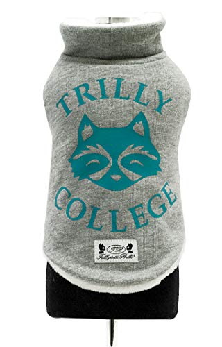 Trilly tutti Brilli Mauger Sweatshirt mit Plüschfutter und Thermo-Applikation aus Vinyl, Hellblau, XS – 1 Produkt von Trilly tutti Brilli