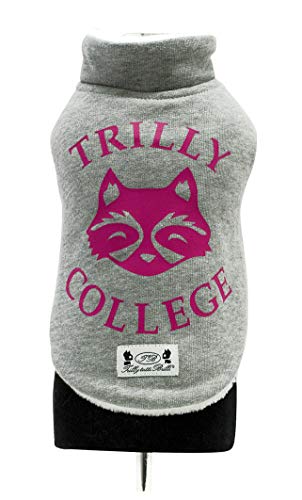Trilly Tutti Brilli Mauger Sweatshirt mit Plüschfutter und Thermo-Applikation aus Vinyl, Rosa, XS – 1 Produkt von Trilly Tutti Brilli