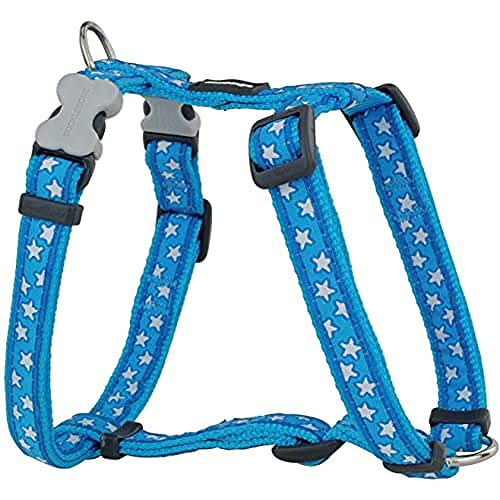 Trilus DH-ST-TQ-15 Nylon Hundegeschirr, Sterne, türkis, S von Red Dingo