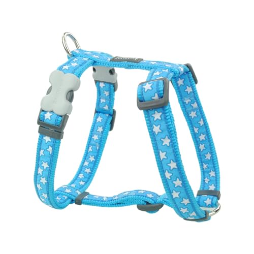 Trilus DH-ST-TQ-25 Nylon Hundegeschirr, Sterne, türkis, L von Red Dingo