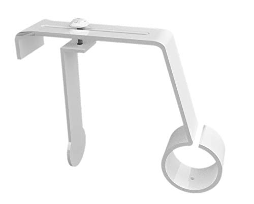 Trim&Tram Gardinenstangenhalterung für Rollladenkoffer, Metall, weiß, 28 cm Durchmesser von Trim&Tram