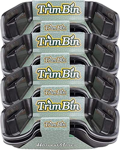 Harvest More TrimBin – Kunststoff-Schnittschale mit Netzpollensieb, Hanfsieb, 2 Laptop-Schnittschalenset, 1 Pack – Premium Zubehör für den Innenraumanbau (4 Pack) von TrimBin