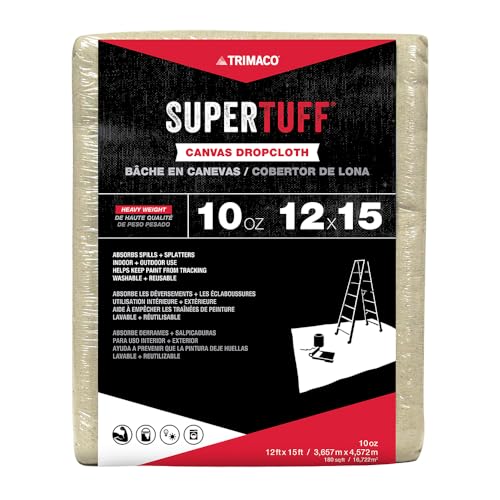 Trimaco 51123 Falltuch, 3,6 m B x 4,5 m, Hellbraun, 284 g Canvas, hautfarben, 12' X 15' Trimaco 51123 Falltuch, 3,6 m B x 4,5 m, Hellbraun, 284 g Canvas, hautfarben, 12' X 15' von Trimaco