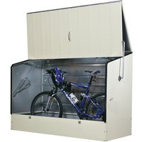 Trimetals Fahrradbox, 196 x 133 x 89 cm (BxHxT), für bis zu 3 Fahrräder - beige von Trimetals