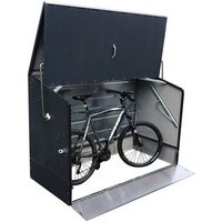 TEPRO Fahrradbox für bis zu 3 Fahrräder, abschließbar, anthrazit, Außenmaße (BxHxT): ca. 196 x 133 x 89 cm - grau von Tepro