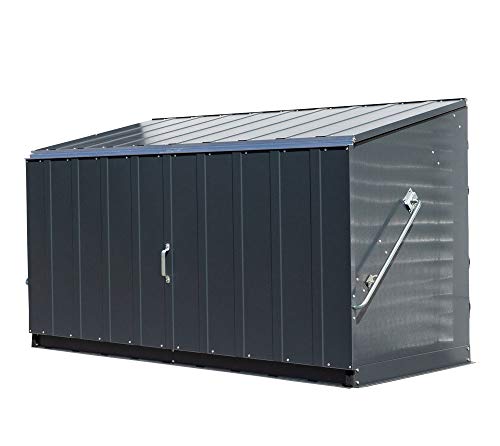 Trimetals Metall Gerätebox Fahrradgarage Storeguard | Anthrazit | 88x194x112 cm von Trimetals