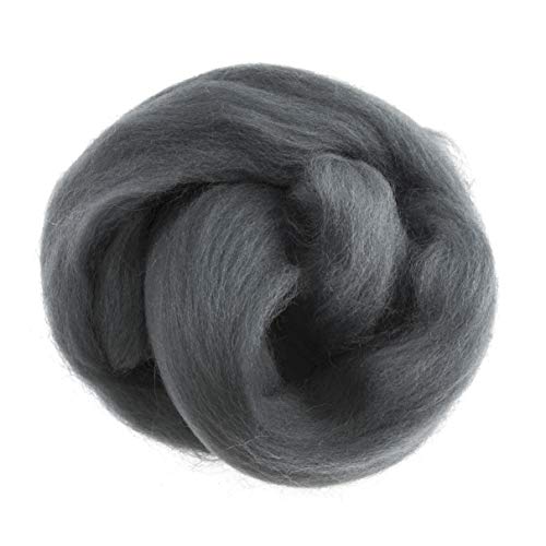 Trimits FW10.336 Natürliche Filzen Roving Wolle, 10 g, Dunkelgrau, 10g pack von Trimits