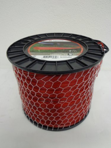 Mähfaden 4- Kant für alle Motorsense Nylon rot 2,4 mm x 343 m von Trimmer Line