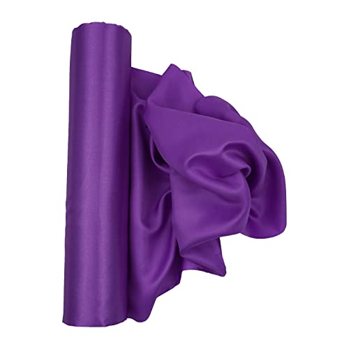 29cmx20m Cadbury Lila Solid Satin Rolle GroÃŸ Stoff Perfekt für Stuhl Schärpe Herstellung Schleife Nähen HochzeitsstrauÃŸ Dekor Zeremonie Grand Ã–ffnung Tischläufer Blumenmuster DIY Party Dekoration von Trimming Shop