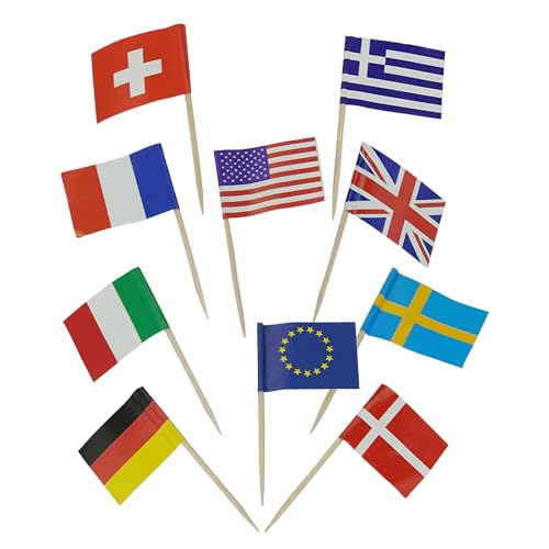 50 Stück 10 verschiedene Länderflaggen Kuchendekorationen Weltmeisterschaft 2022 Zahnstocher Flaggen Mini Stick Cocktail Picks Geschirr Party Zubehör für Pub Cafe Royal Events Dekor Straßenparty 50 Stück 10 verschiedene Länderflaggen Kuchendekorationen Weltmeisterschaft 2022 Zahnstocher Flaggen Mini Stick Cocktail Picks Geschirr Party Zubehör für Pub Cafe Royal Events Dekor Straßenparty von Trimming Shop