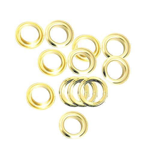 50 x 20mm Hell Gold Ösen Mit Scheiben für Banner und Leder Handarbeiten - Tüllen für Hinzufügen Schleifen, Haken Und Stoff IN Kunst Und Nähen Projekte - Ideal für Beutel, Bekleidung Und Scrapbooking von Trimming Shop