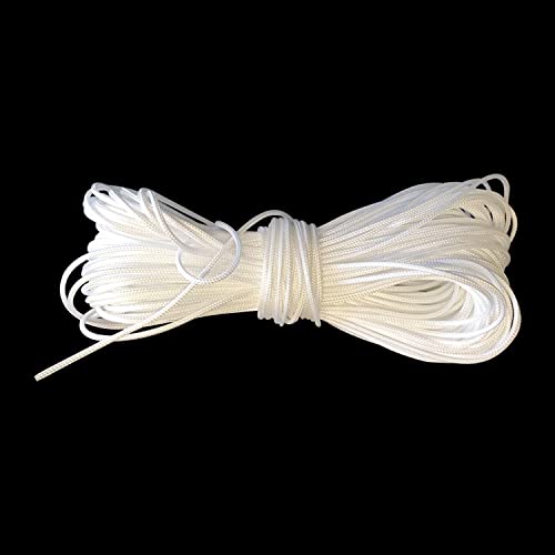 Trimming Shop 2mm Weiß Nylon Geflochtene Schnur für Aluminium Jalousien, Schattierungen - Weiß, 20 Meters von Trimming Shop
