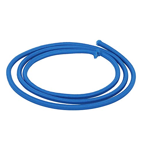 Trimming Shop 4 mm breite Bungee-Seil-Gummiseil, dehnbarer Gurt, runde elastische Schnur zum Nähen, Kajaks, DIY Bastelprojekte, Rucksack, Zeltstangen (blau, 10 Meter) von Trimming Shop