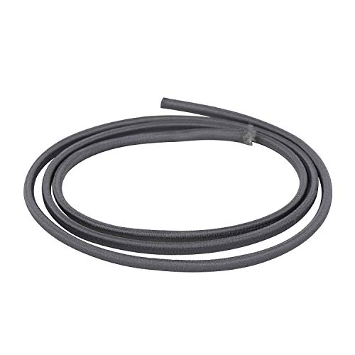 Trimming Shop 4 mm breite Bungee-Seil-Gummiseil, dehnbarer Gurt, runde elastische Schnur zum Nähen, Kajaks, DIY Bastelprojekte, Rucksack, Zeltstangen (dunkelgrau, 25 m) von Trimming Shop