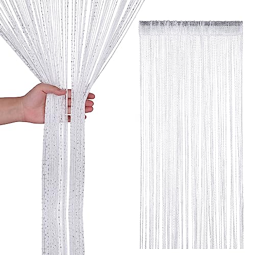 Trimming Shop Glitzer Schnur Vorh�nge Fliegengitter Zimmer Organizer Fransen Panel Spaghetti Quaste Vorhang f�r T�r�ffnung, Windows, T�Ren, Wohnkultur, Ereignis Dekoration, 200cm x 90cm von Trimming Shop