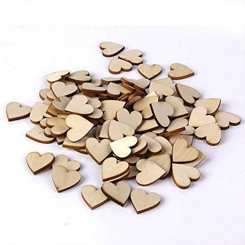 Trimming Shop Herz aus Holz, Verzierungen für Handwerk, 4 cm, graviert, Scheiben, DIY, Kunst, Handwerk, Dekoration, Haus, Hochzeit, Geburtstag, Weihnachten, Scrapbooking, Dekoration – Naturholz, 2 cm von Trimming Shop