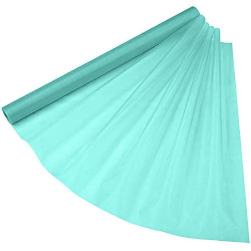 Trimming Shop Organza Roll Sheer Stoff, 15m x 70cm Tischläufer, Deko-Tuch, Tüll-Rollstoff für Stuhlbogen, Schärpe, Party Deko, DIY Handwerk, Band Floristry, Aquagrün von Trimming Shop