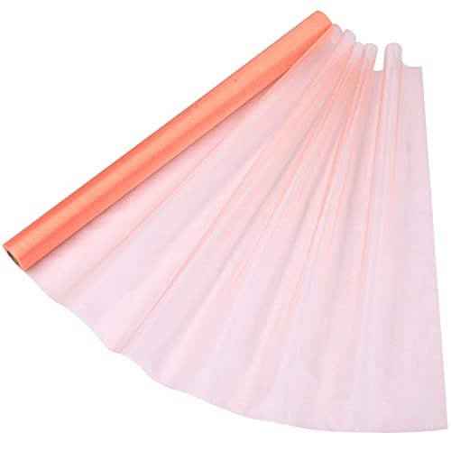 Trimming Shop Organza Roll Sheer Stoff, 15m x 70cm Tischläufer, Deko-Tuch, Tüll-Rollstoff für Stuhlbogen, Schärpe, Party Deko, DIY Handwerk, Band Floristry, Pfirsich von Trimming Shop