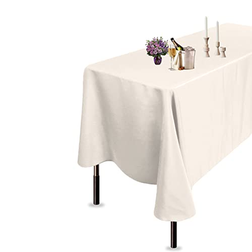 Trimming Shop Runde Tischdecke Baumwolle Polyester Stoff Tischtuch, Waschbar Tischplatte für Küche & ESS, Buffet Tischdecke für Party,Hochzeit,Bankett,Restaurant von Trimming Shop