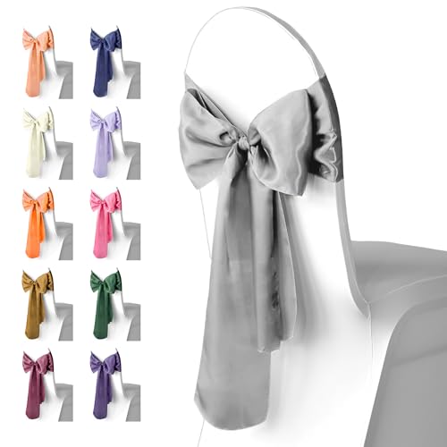 Trimming Shop Satin Chair Sashes Bow Sash Dekorative Party Stuhl Sash Sash Sash Chair Krawatten für Hochzeit, Geburtstag, Party, Weihnachten, Event, Zubehör, Dekoration, Silber, 1 Stuck# Trimming Shop Satin Chair Sashes Bow Sash Dekorative Party Stuhl Sash Sash Sash Chair Krawatten für Hochzeit, Geburtstag, Party, Weihnachten, Event, Zubehör, Dekoration, Silber, 1 Stuck# von Trimming Shop