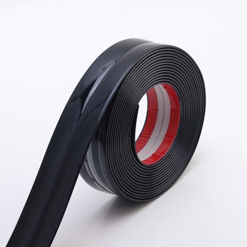 Trimold Multifunktionale Wandformung Trim Ecken Guards, Dichtleiste, Anwendung in Tischkante Türrahmen Baseboard für Schutz und Dekoration, Glänzend schwarz, 5m x 2cm von Trimold