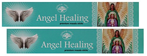 TRIMONTIUM RW84014 GTL Premium-Masala-Räucherstäbchen Duo-Pack (2 x 15 G) Angel Healing/Engel der Heilung, Kräuter, Gummen, Harze, Wurzeln, ätherische Öle, Natur, 21.5 x 8 x 1.9 cm von TRIMONTIUM