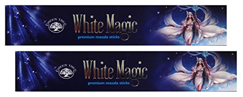 TRIMONTIUM GTL Premium-Masala-Räucherstäbchen Duo-Pack (2 x 15 g) White Magic/Weiße Magie, Kräuter, Gummen, Harze, Wurzeln, ätherische Öle, Natur, 21.5 x 8 x 1.9 cm von TRIMONTIUM