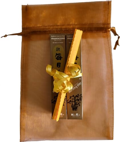 TRIMONTIUM Morning Star japanische Räucherstäbchen Duopack, 2 x 50 Stück, Weihrauch/Frankincense, Kräuter, braun, 13x2,4x2,4 cm, 2-Einheiten von TRIMONTIUM