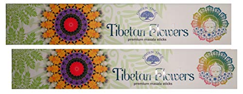 GTL Premium-Masala-Räucherstäbchen Duo-Pack (2 x 15 g) Tibetan Flowers/Tibetische Blumen von TRIMONTIUM