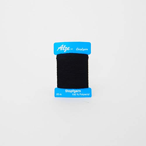 Trimz 501-1-B 1 x 20mtr - Black Darning Wool Stopfwolle, Schwarz, 20 m Trimz 501-1-B 1 x 20mtr - Black Darning Wool Stopfwolle, Schwarz, 20 m von Trimz