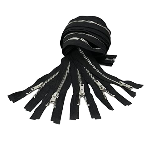 Trimz RVMS6-60-580-5 Metallreißverschluss mit offenem Ende, Schwarz, 60 cm von Trimz