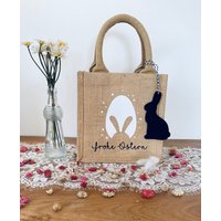 Osternest, Easter, Name, Osterkörbchen, Jutetäschchen, Ostertasche, Osterkorb, Jutetasche, Personalisiert, Für Kinder, Tasche von TrinchensWERKELEI
