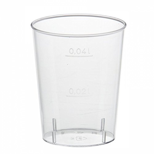 Unbekannt 250 Gläser für Schnaps, PS 2 cl bis 4 cl Ø Ø 4,2 cm · 5,2 cm transparent Plastik Schnapsstamperl, Stamperl Schnapsglas von Unbekannt