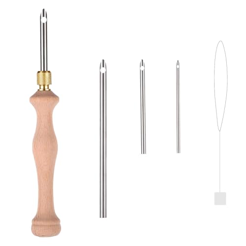 Punch Needle Kit 2mm - 3mm - 5mm Metal Tubes Wooden Punch Needle Tool Adjustable Embroidery Needles Tool for Beginner Embroidery Floss Cross Stitching von Trinkrittey
