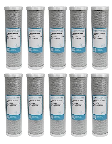 10x Trinkwasserladen 10" Aktivkohle Filter für Umkehrosmose, Kokos Filterkartusche, Trink- u. Brunnenwasser & Geschmacks- u. Geruchsneutralisierung 10x Trinkwasserladen 10" Aktivkohle Filter für Umkehrosmose, Kokos Filterkartusche, Trink- u. Brunnenwasser & Geschmacks- u. Geruchsneutralisierung von Trinkwasserladen