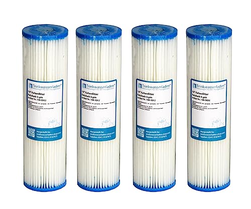 4X 10 Sediment Wasserfilter (Pleated Polyester) 5 µm Auswaschbar Wiederverwendbar von Trinkwasserladen