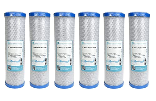 6x Trinkwasserladen 10" Aktivkohle Filter für Umkehrosmose, Kokos Filterkartusche, Trink- u. Brunnenwasser & Geschmacks- u. Geruchsneutralisierung von Trinkwasserladen