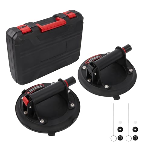 Trintion 2x 8 Zoll Saugheber Fliesenheber Glassauger Vakuum Saugheber 200KG Heavy-Duty Glas & Fliese Heber mit Gauge Industrial Saugnäpfe für Granit Marmor Möbel Inklusive Portable Tool Case Trintion 2x 8 Zoll Saugheber Fliesenheber Glassauger Vakuum Saugheber 200KG Heavy-Duty Glas & Fliese Heber mit Gauge Industrial Saugnäpfe für Granit Marmor Möbel Inklusive Portable Tool Case von Trintion