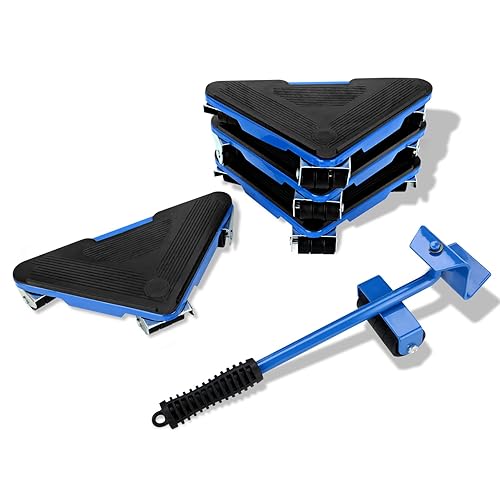 Trintion 5-teiliges Möbeltransport Set Möbeltransportrollen-Set mit 4 Möbelrollern 1 Lastenheber Belastbarkeit 200kg für Möbel große Gegenstände von Trintion