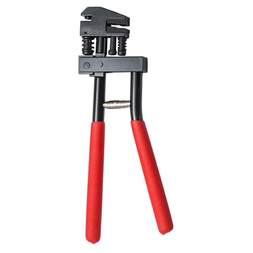 Trintion Kombinierte Absetzzange Ø5 mm 290 mm Lochzange Falzzange Blechlocher Karosseriezange zum Lochen und Falzenfür Karosseriebereich Absetz Zange Auto Reparatur (Rot) von Trintion