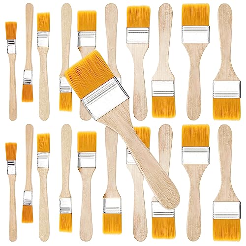 Trintion Pinselset100 Pack Flachpinsel Malerpinsel mit Holzgriff 5 Größen Pinsel set ohne Haarverlust Malerpinsel set für Holz Streichen Fensterrahmenpinsel Hausmalpinsel Trintion Pinselset100 Pack Flachpinsel Malerpinsel mit Holzgriff 5 Größen Pinsel set ohne Haarverlust Malerpinsel set für Holz Streichen Fensterrahmenpinsel Hausmalpinsel von Trintion