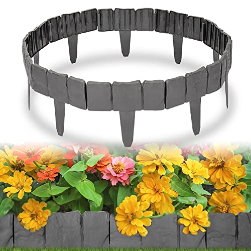Trintion Rasenkante Kunststoff 20M Beeteinfassung Steinoptik Beetumrandung Gitterbett Umzäunung Gartenzaun Beetbegrenzung Höhe 10,5cm Rasenkantensteine für Obstgärten Beete Wege 80 Stück Trintion Rasenkante Kunststoff 20M Beeteinfassung Steinoptik Beetumrandung Gitterbett Umzäunung Gartenzaun Beetbegrenzung Höhe 10,5cm Rasenkantensteine für Obstgärten Beete Wege 80 Stück von Trintion