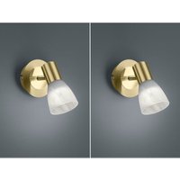 2er Set led Wandstrahler Messing mit Glas Lampenschirm, Breite 10cm 2er Set led Wandstrahler Messing mit Glas Lampenschirm, Breite 10cm von Trio Leuchten