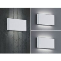 2er set led Außenwandleuchten Up and Down Light Weiß, Breite 17,5cm von Trio Leuchten