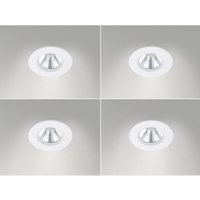 4er SET IP65 LED Deckeneinbaustrahler Weiß rund, dimmbar, Ø 8,5cm 4er SET IP65 LED Deckeneinbaustrahler Weiß rund, dimmbar, Ø 8,5cm von Trio Leuchten